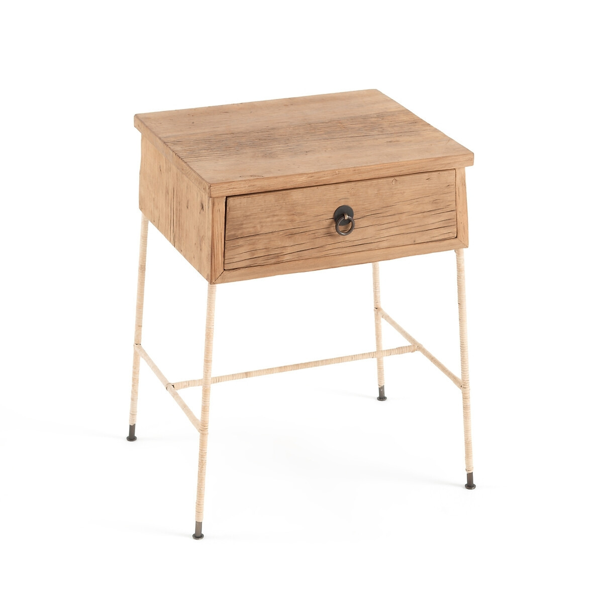 Sumiko Recycled Solid Elm Bedside Table - image 1
