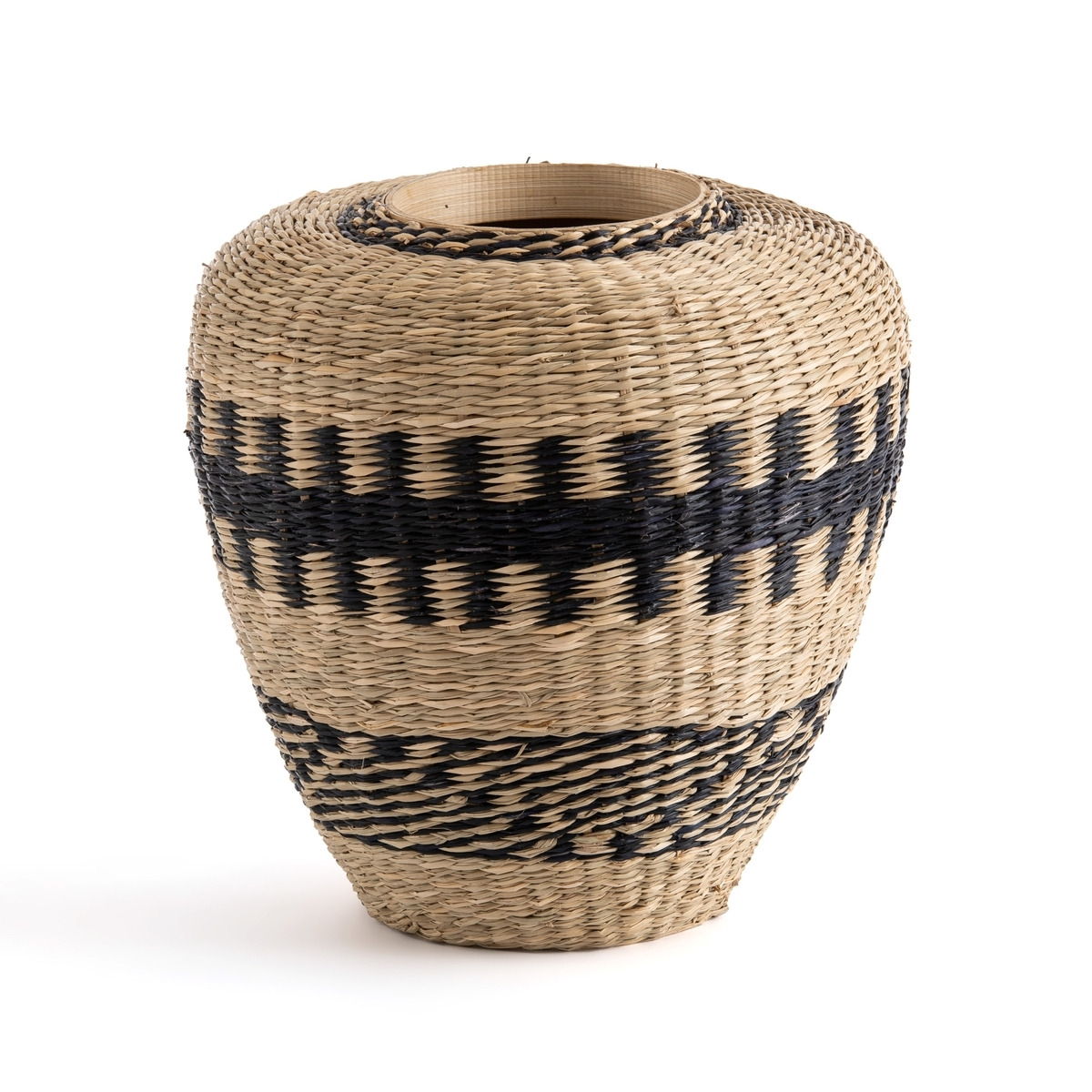 Plooming 33cm High Wicker & Bamboo Decorative Vase - image 1