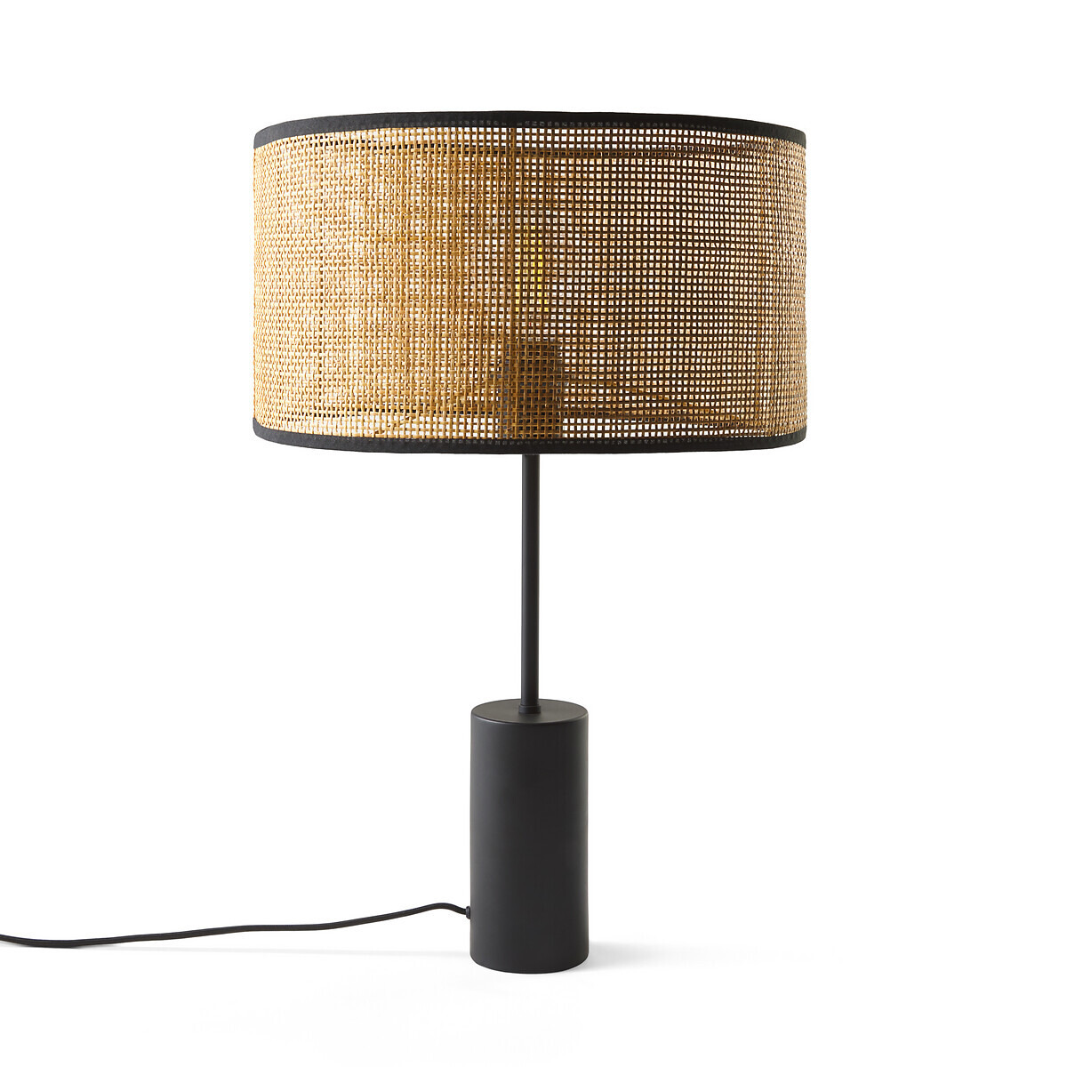 Cara Metal & Cane Table Lamp - image 1