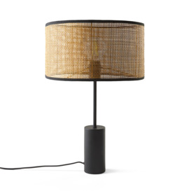 Cara Metal & Cane Table Lamp