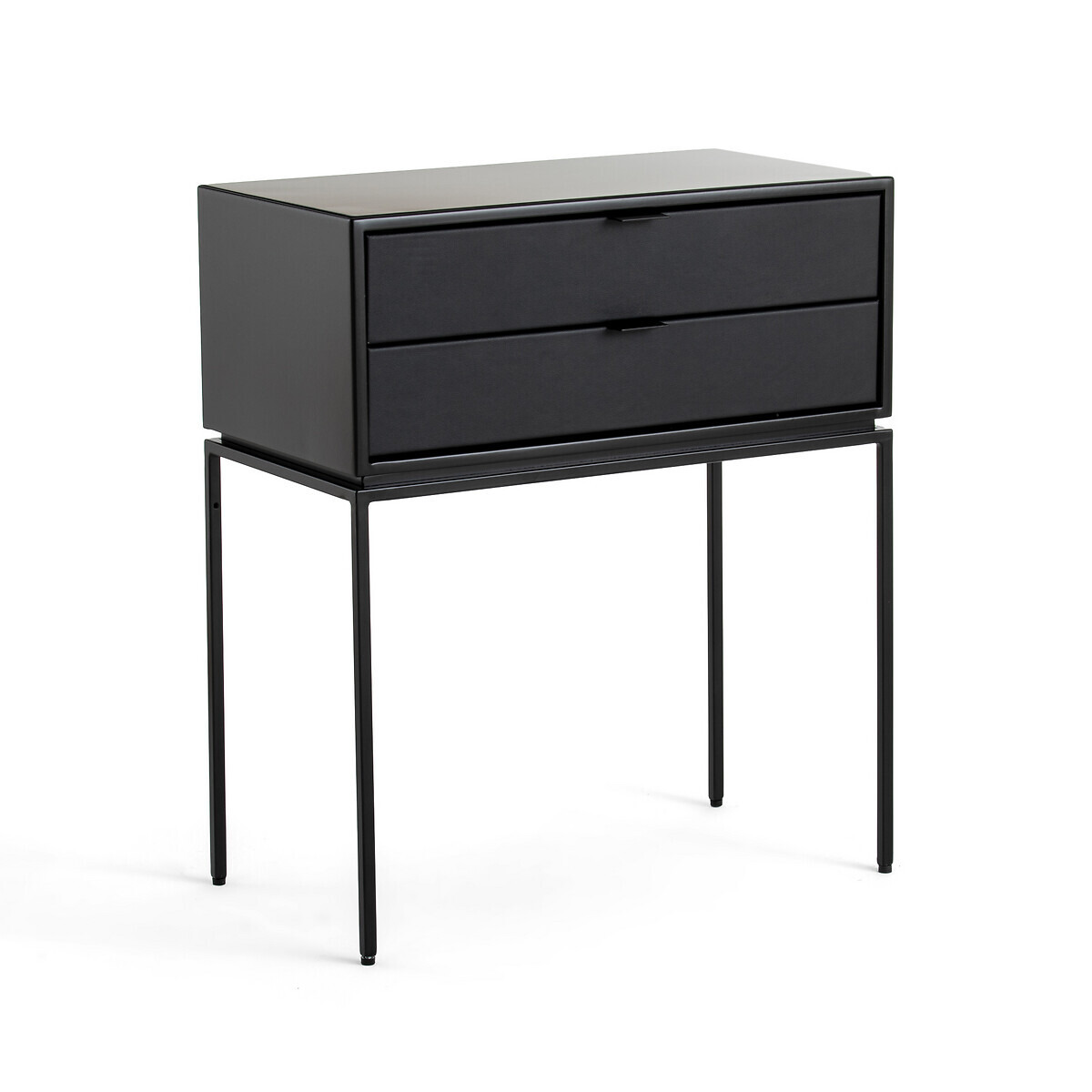 Réalto Metal and Leather Bedside Table - image 1