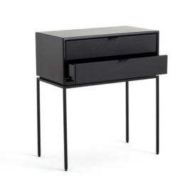 Réalto Metal and Leather Bedside Table - thumbnail 3