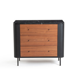 Cisare Marble & Leather Chest of Drawers - thumbnail 2
