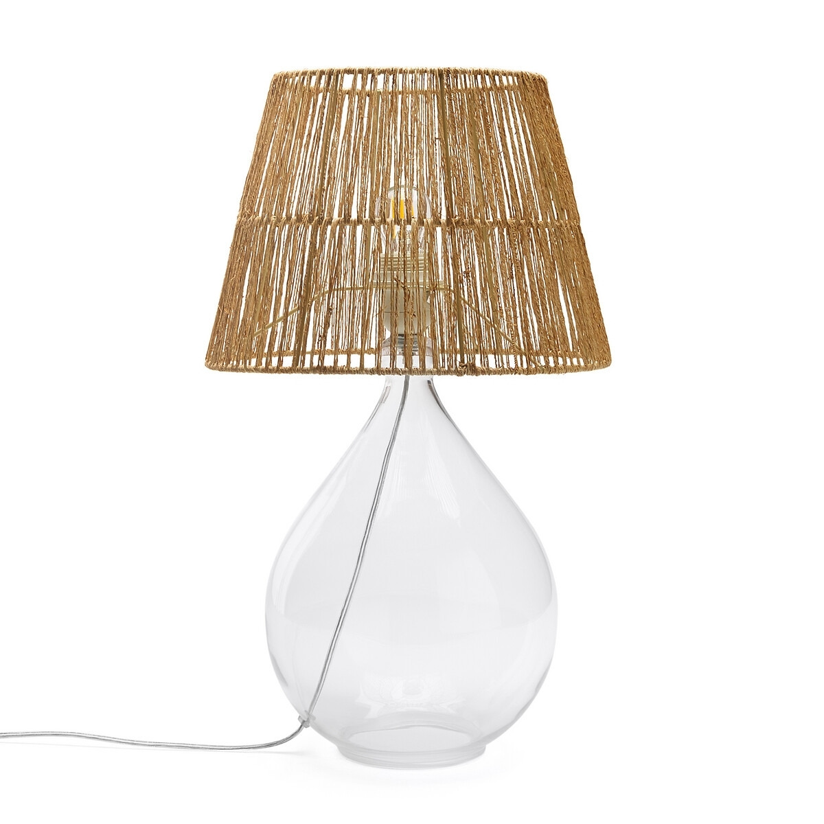 Yaku Glass & Hemp Table Lamp - image 1