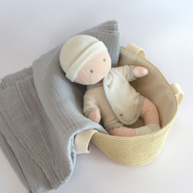 My First Baby Doll with Moses Basket - 28cm - thumbnail 3