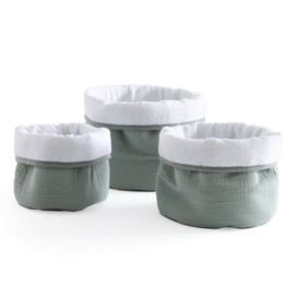 Kumla Cotton Muslin Baskets (Set of 3)
