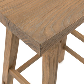 Asayo Bar Stool in Solid Elm, H75 cm - thumbnail 3