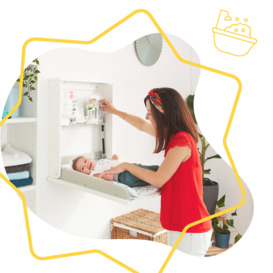 Plouf Compact Wall-Mounted Changing Table - thumbnail 2