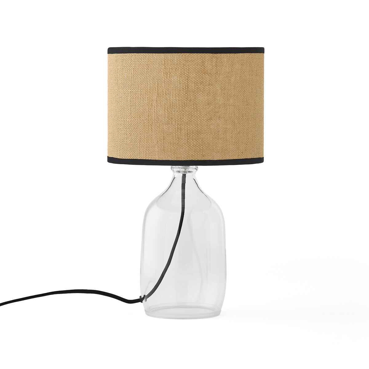 Ania Glass & Linen Table Lamp - image 1