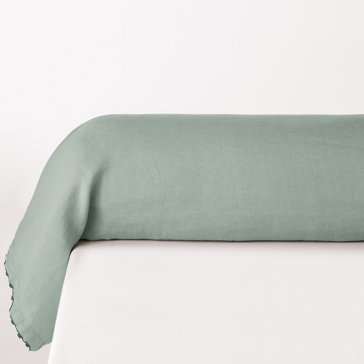 Léone 100% Washed Linen Bolster Pillowcase - image 1