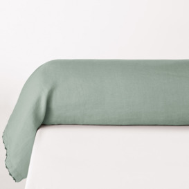 Léone 100% Washed Linen Bolster Pillowcase - thumbnail 1