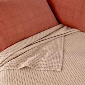 Waffle Washed Cotton Bedspread - thumbnail 2