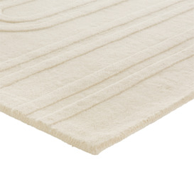 Ary Graphic Textured 100% Wool Rug - thumbnail 3