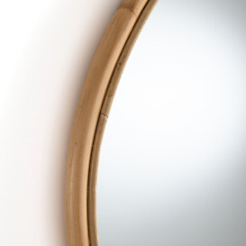 Nogu 90cm Diameter Round Rattan Mirror - thumbnail 3