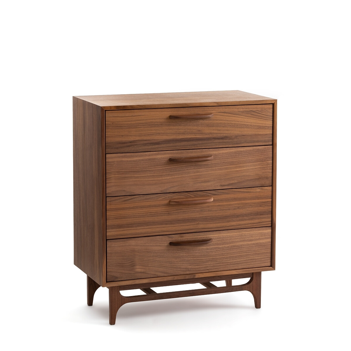 Larsen Walnut Veneer Chest of 4 Drawers