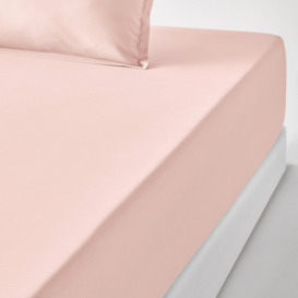 35cm 100% Cotton Percale 200 Thread Count Fitted Sheet - thumbnail 1