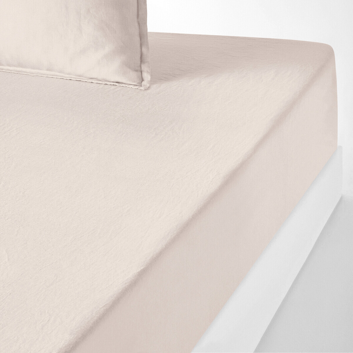 Linot 35cm High 100% Washed Linen Fitted Sheet - image 1