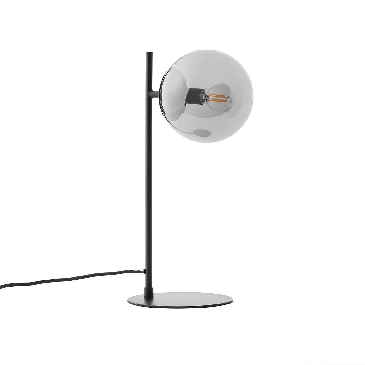 Atea Metal and Smoked Glass Table Lamp - image 1