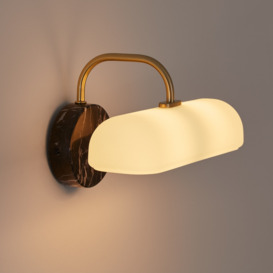 Nota Opaline Glass, Brass and Marble Wall Lamp - thumbnail 2