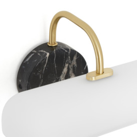 Nota Opaline Glass, Brass and Marble Wall Lamp - thumbnail 3