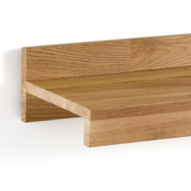 Hiba 120cm Solid Oak Wall Shelf - thumbnail 2