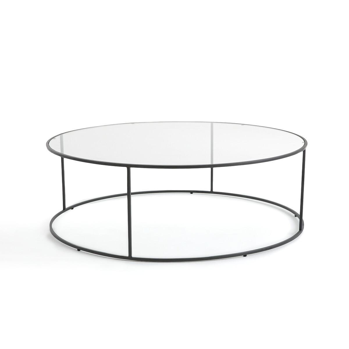 Ambrogia Round Glass & Metal Garden Coffee Table - image 1