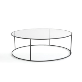 Ambrogia Round Glass & Metal Garden Coffee Table