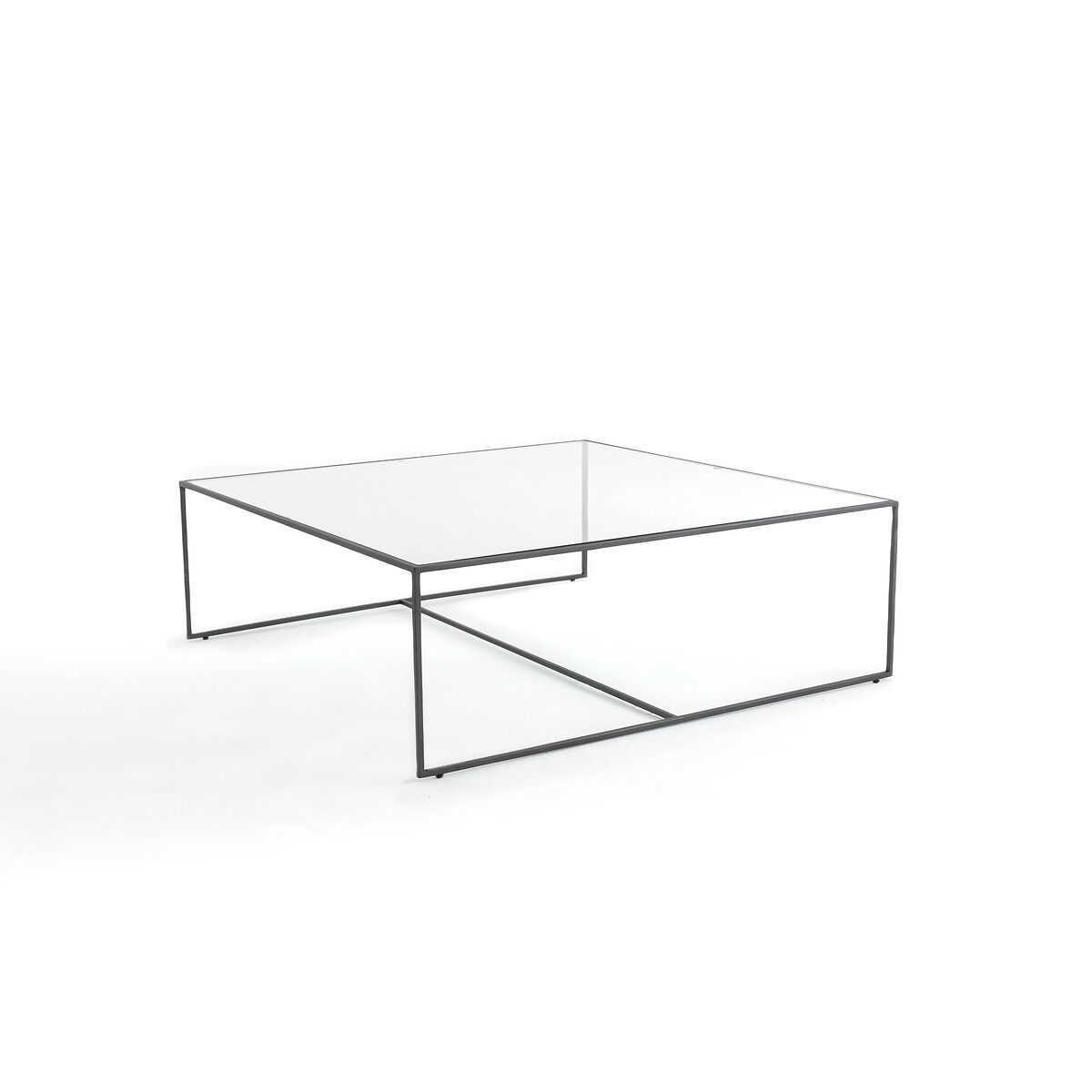 Ambrogia Glass & Metal Square Garden Coffee Table - image 1