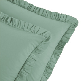 Ruffle 100% Washed Cotton Pillowcase - thumbnail 2