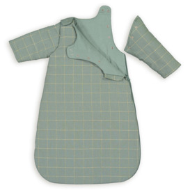 Melior Checked 100% Cotton Sleep Bag with Removable Sleeves - thumbnail 3
