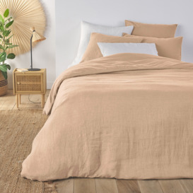 Annaba Two-Sided Washed Linen and Cotton Pillowcase - thumbnail 2
