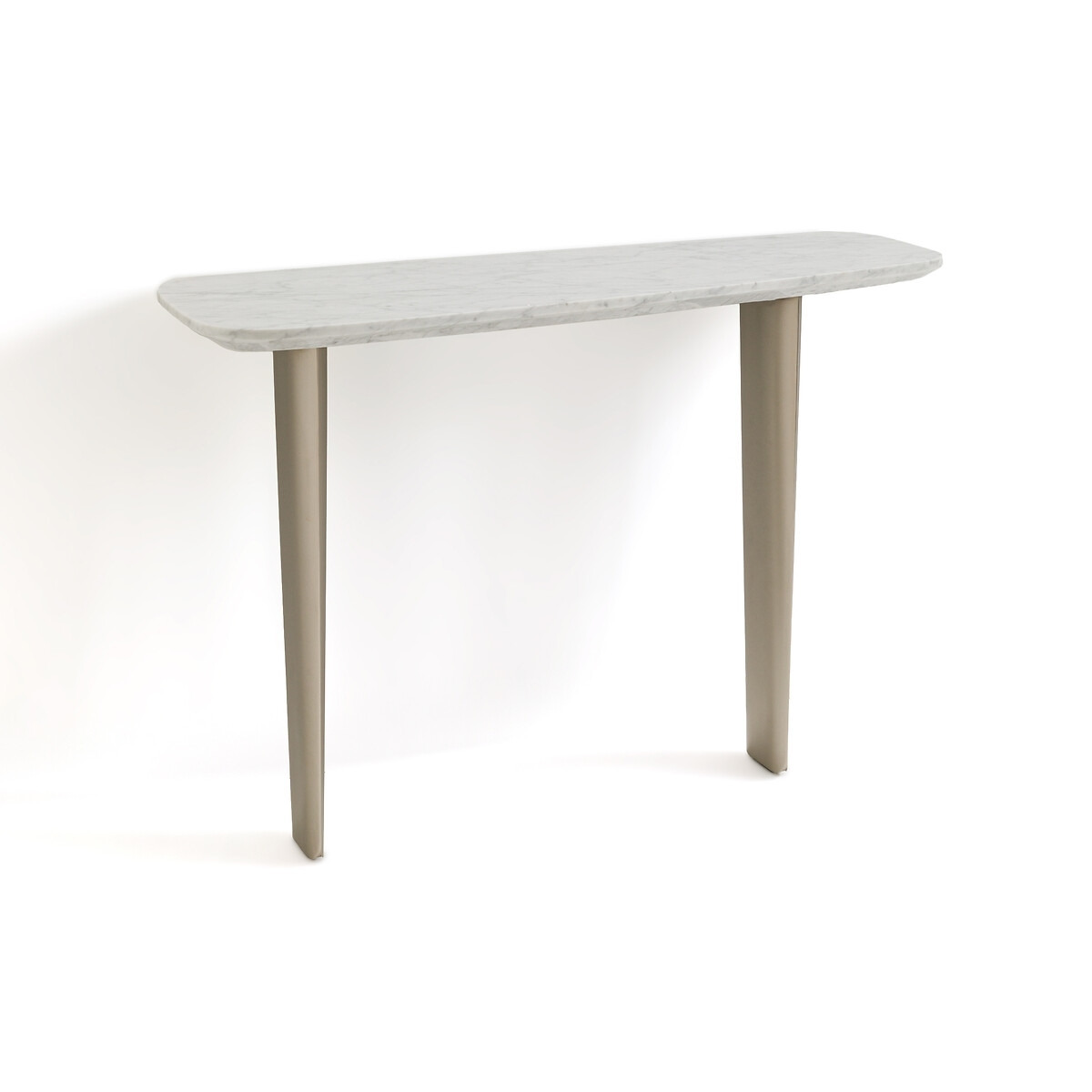 Dolmena White Marble & Metal Console Table - image 1