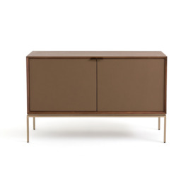 Delina Walnut and Leather XS Sideboard - thumbnail 2