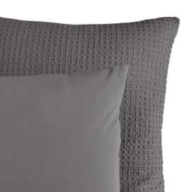 Felycia Textured 100% Organic Cotton Percale 180 Thread Count Pillowcase - thumbnail 3