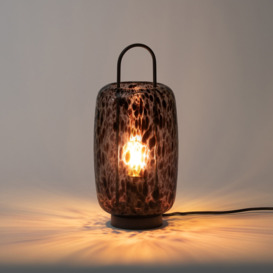 Toleco Metal & Amber Glass Table Lamp - thumbnail 2