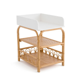 Charlie Painted Wood & Rattan Changing Table - thumbnail 3