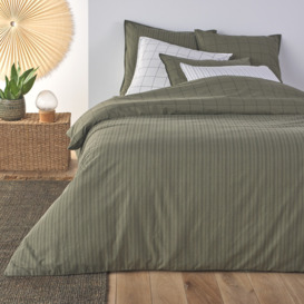 Monille Striped 100% Washed Cotton Duvet Cover - thumbnail 2