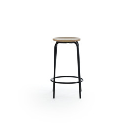 Hiba Steel & Wood 65cm Bar Chair - thumbnail 2