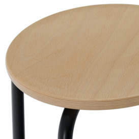Hiba Steel & Wood 65cm Bar Chair - thumbnail 3