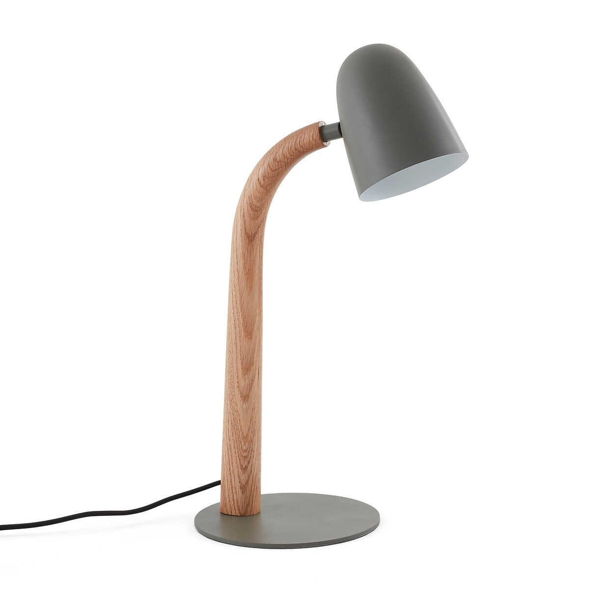 Léona Oak & Metal Table Lamp - image 1
