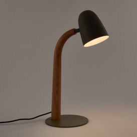 Léona Oak & Metal Table Lamp - thumbnail 2