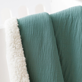 Kumla Cotton Muslin & Fleece Baby Blanket - thumbnail 2