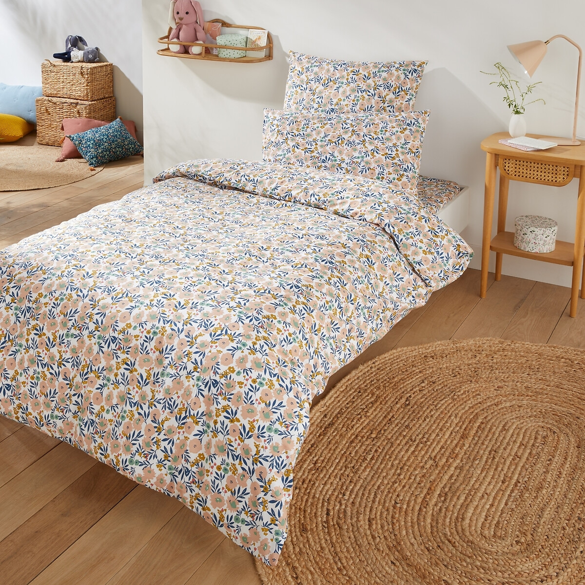 Ohara Floral 100% Cotton Percale 200 Thread Count Child's Duvet Cover - image 1