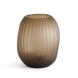 Almora Large Ridged Frosted Glass Vase