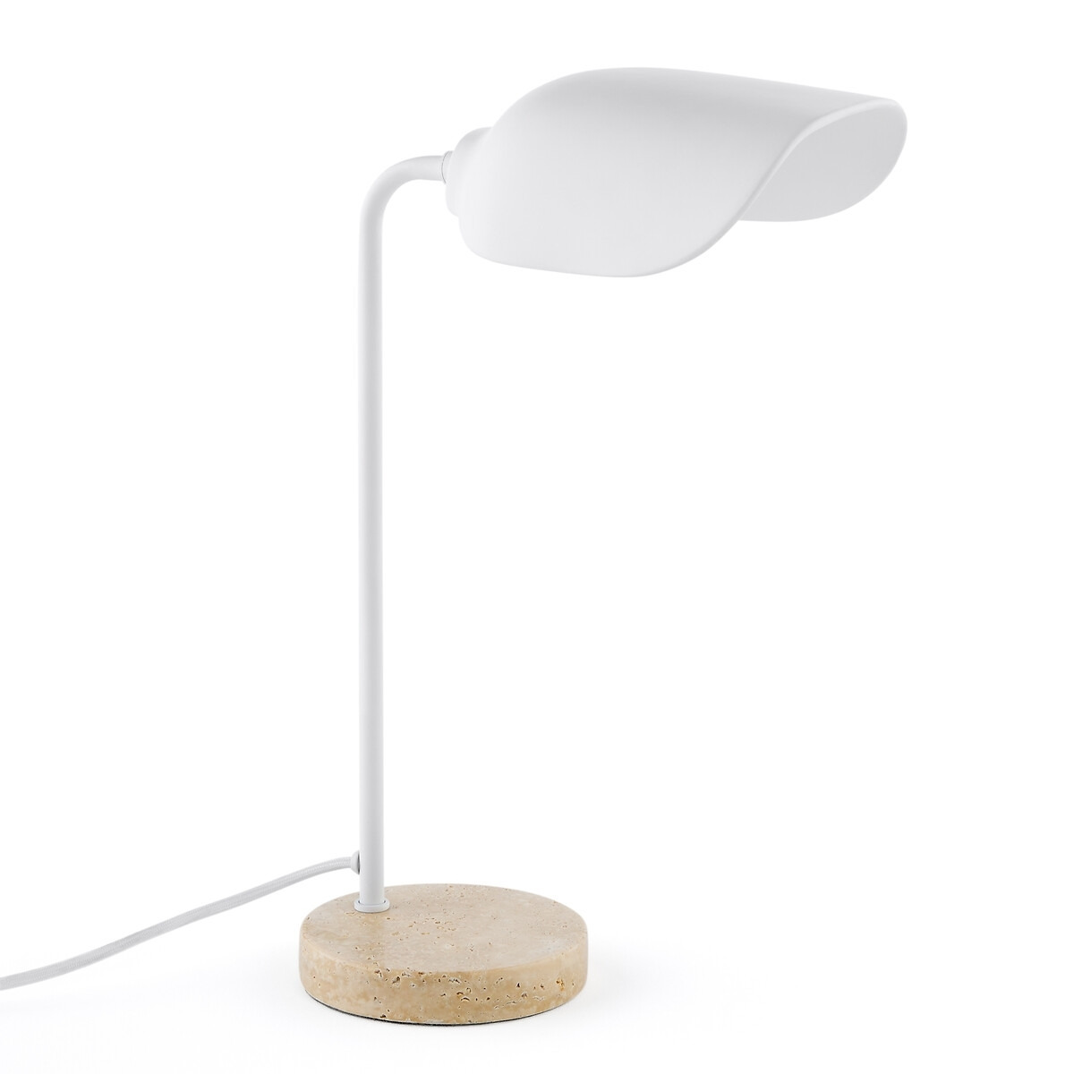 Perlata Ceramic and Travertine Table Lamp - image 1
