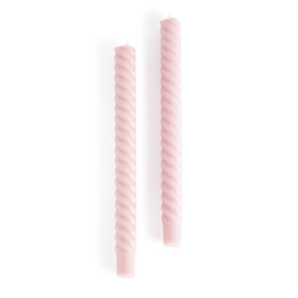 Set of 2 Fabola Twisted Dinner Candles - thumbnail 1