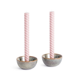 Set of 2 Fabola Twisted Dinner Candles - thumbnail 2