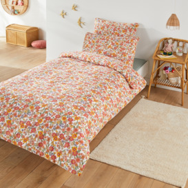 Meredith Floral 100% Washed Cotton Duvet Cover