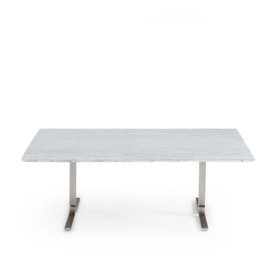Belno Marble and Metal Square Coffee Table - thumbnail 2