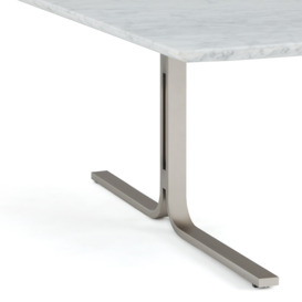 Belno Marble and Metal Square Coffee Table - thumbnail 3